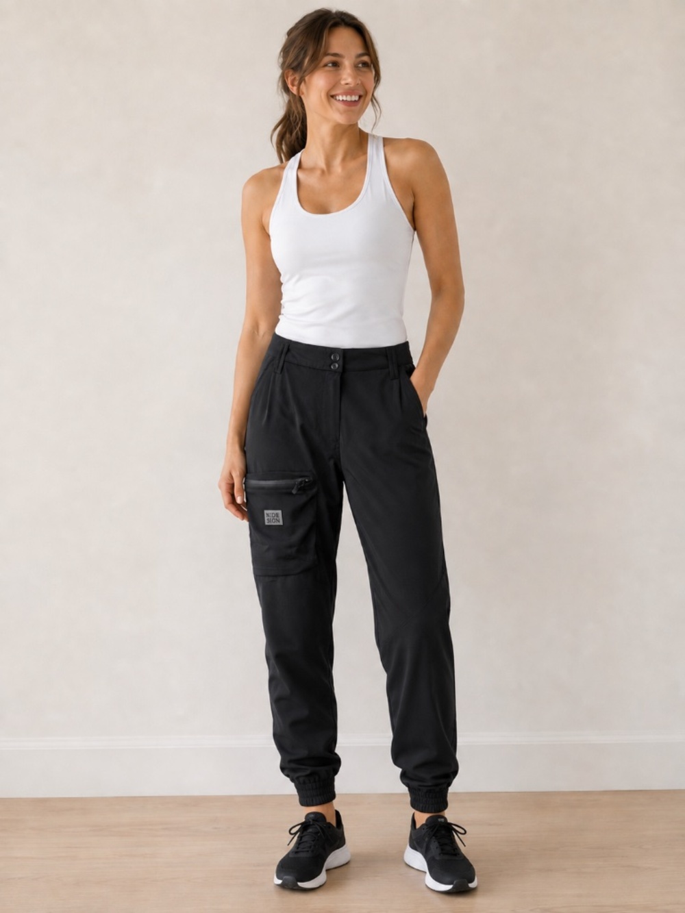 Michael Tyler joggers M black athletic athleisure sporty preppy activewear